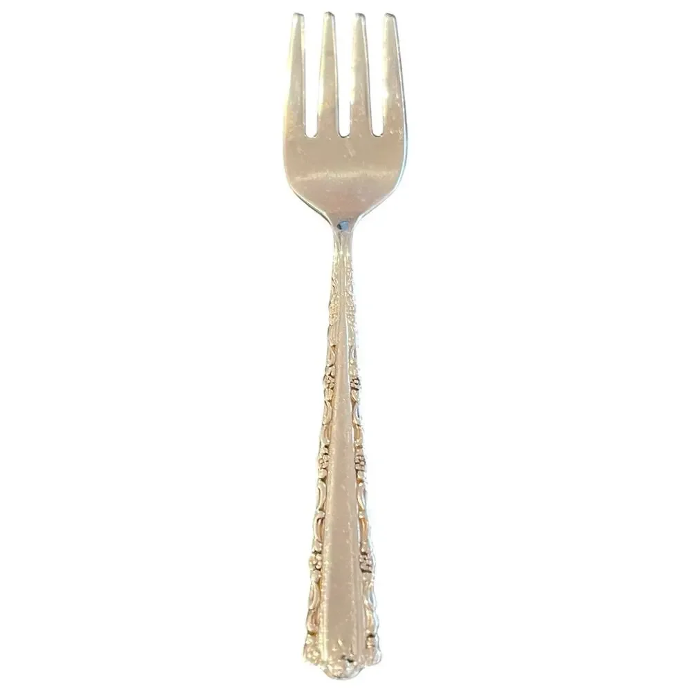 ONEIDA Stainless Flatware CHERIE Baby Spoon & Baby Fork ONEIDA DELUXE Set Of 2